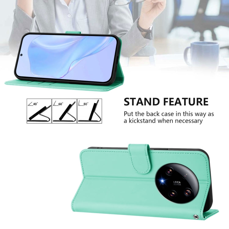 For Xiaomi 13 Ultra Skin Feel Solid Color Leather Phone Case with Lanyard