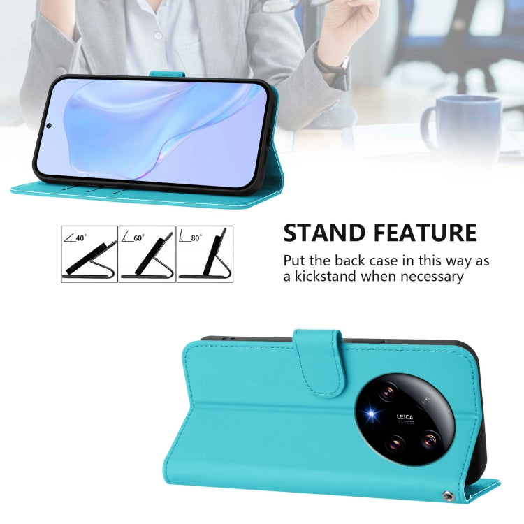 For Xiaomi 13 Ultra Skin Feel Solid Color Leather Phone Case with Lanyard