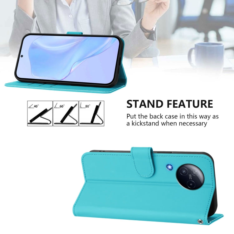 For Xiaomi Civi 3 5G Skin Feel Solid Color Leather Phone Case with Lanyard