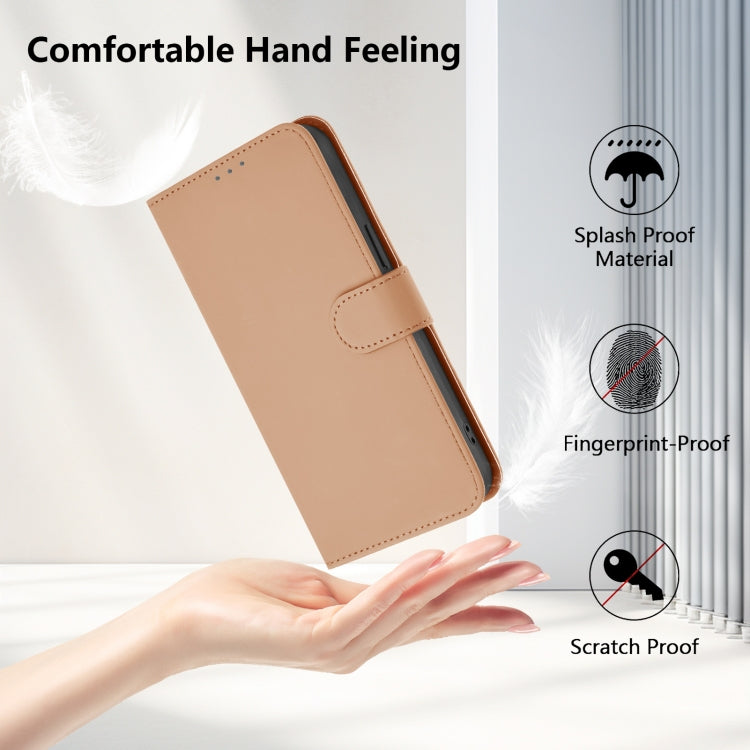 For Xiaomi Poco M3 Skin Feel Solid Color Leather Phone Case with Lanyard