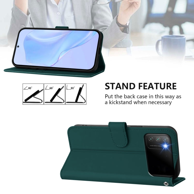 For Xiaomi Poco M3 Skin Feel Solid Color Leather Phone Case with Lanyard