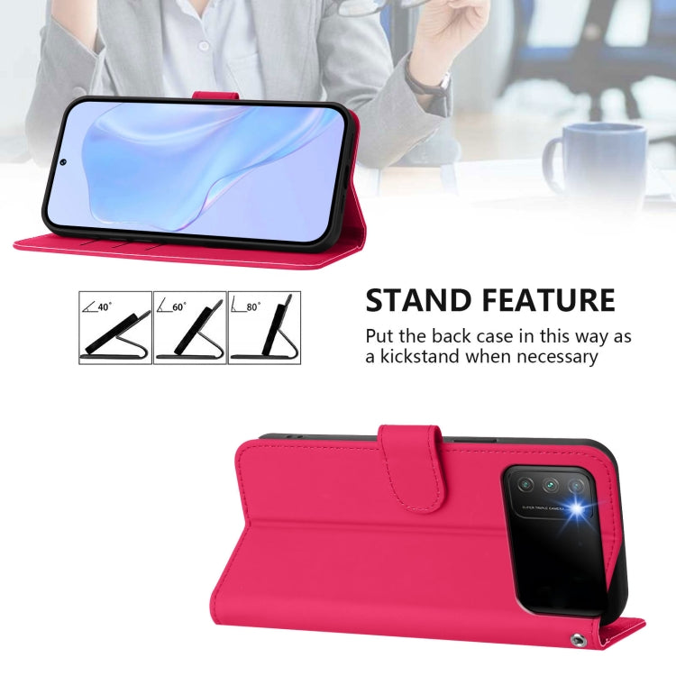 For Xiaomi Poco M3 Skin Feel Solid Color Leather Phone Case with Lanyard