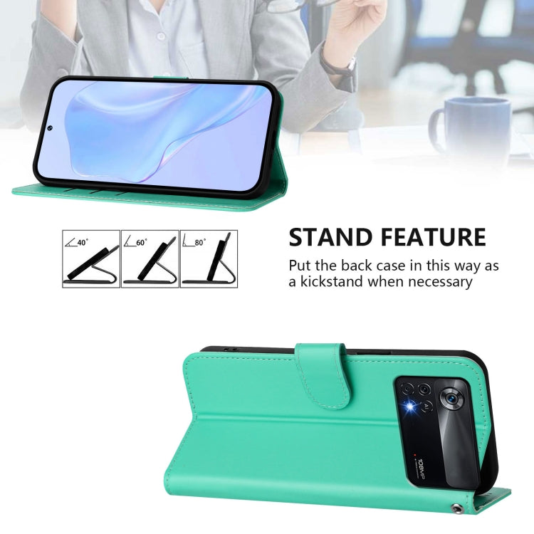 For Xiaomi Poco X4 Pro 5G Skin Feel Solid Color Leather Phone Case with Lanyard