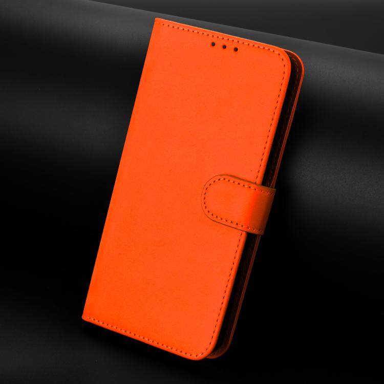 For Xiaomi Poco M7 4G 169mm Skin Feel Solid Color Leather Phone Case with Lanyard