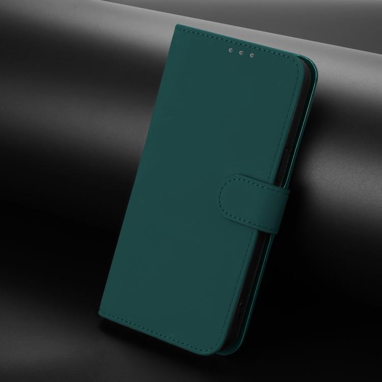 For Xiaomi Poco M7 4G 169mm Skin Feel Solid Color Leather Phone Case with Lanyard