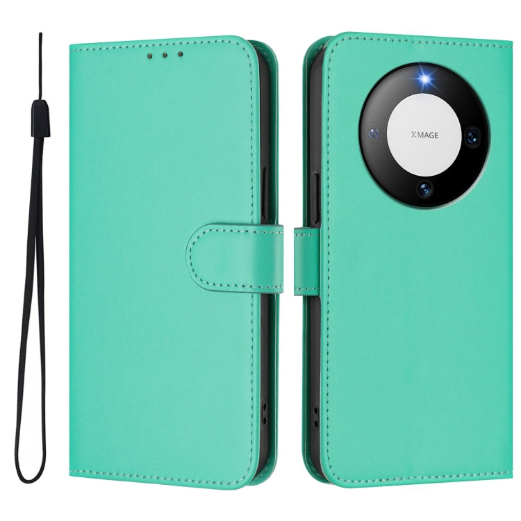 For Huawei Mate 60 Pro / 60 Pro+ Skin Feel Solid Color Leather Phone Case with Lanyard