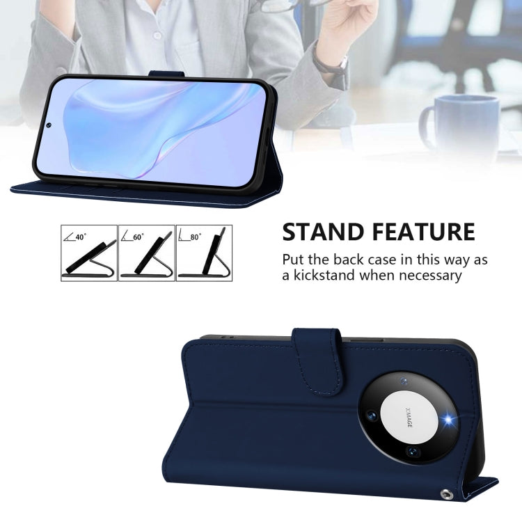 For Huawei Mate 60 Pro / 60 Pro+ Skin Feel Solid Color Leather Phone Case with Lanyard