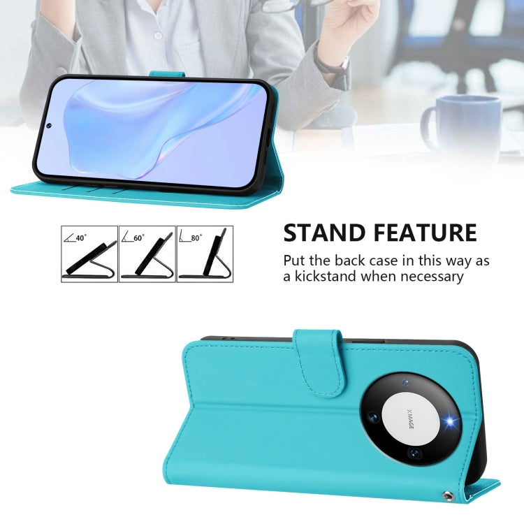 For Huawei Mate 60 Pro / 60 Pro+ Skin Feel Solid Color Leather Phone Case with Lanyard