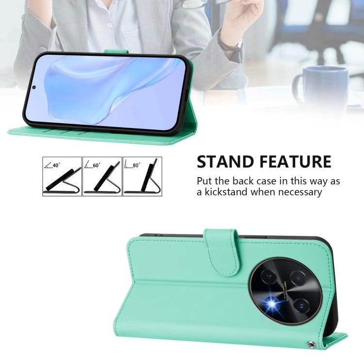 For Huawei nova 12i 4G Skin Feel Solid Color Leather Phone Case with Lanyard
