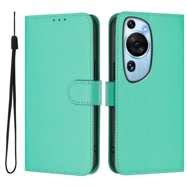 For Huawei P60 Art Skin Feel Solid Color Leather Phone Case with Lanyard