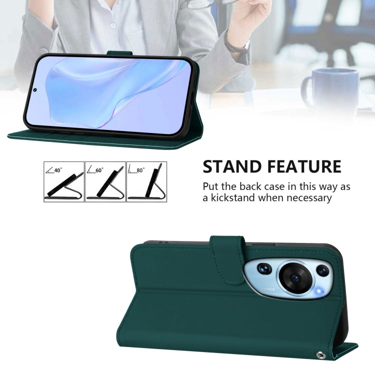 For Huawei P60 Art Skin Feel Solid Color Leather Phone Case with Lanyard