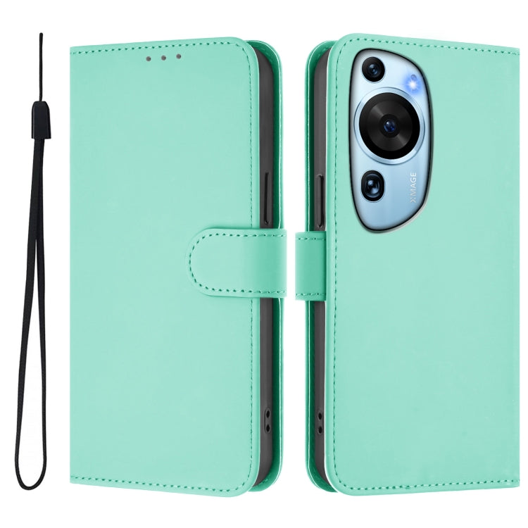 For Huawei P60 Art Skin Feel Solid Color Leather Phone Case with Lanyard