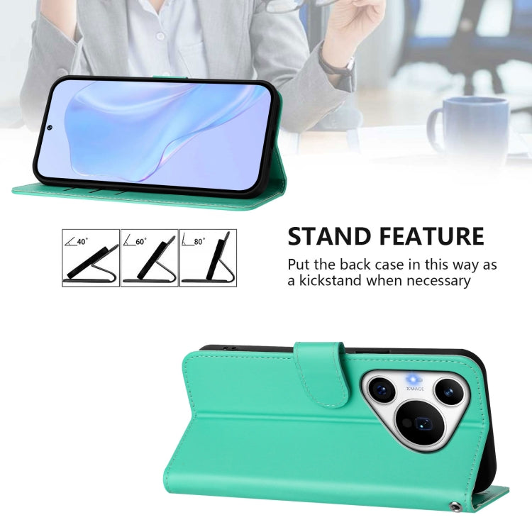 For Huawei Pura 70 Pro / 70 Pro+ Skin Feel Solid Color Leather Phone Case with Lanyard