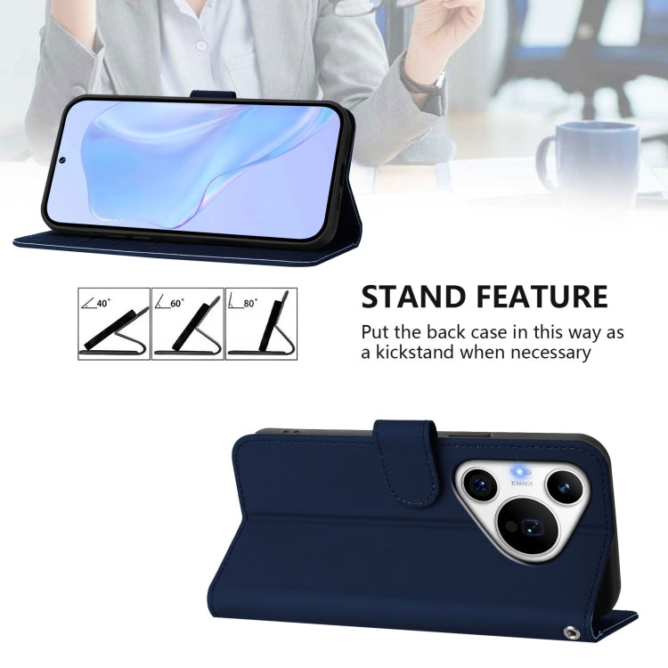 For Huawei Pura 70 Pro / 70 Pro+ Skin Feel Solid Color Leather Phone Case with Lanyard