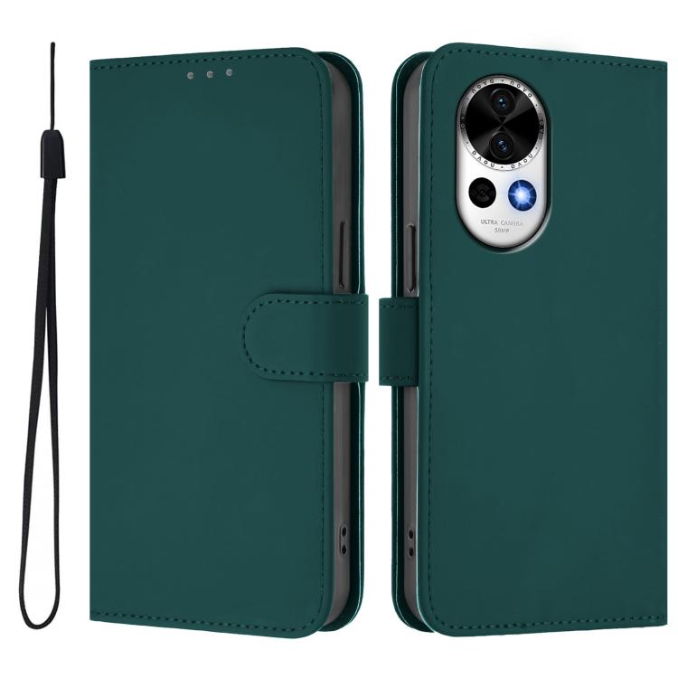 For Huawei Nova 13 / Nova 12 Skin Feel Solid Color Leather Phone Case with Lanyard