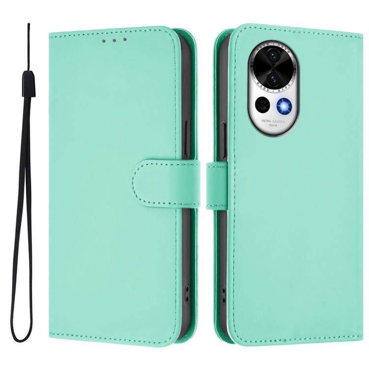 For Huawei Nova 13 / Nova 12 Skin Feel Solid Color Leather Phone Case with Lanyard