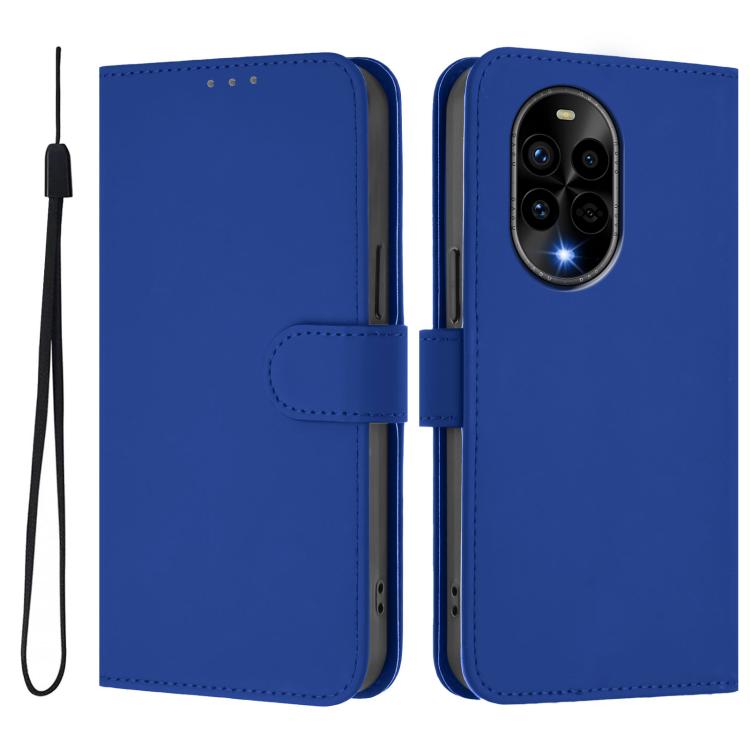 For Huawei Nova 13 Pro Skin Feel Solid Color Leather Phone Case with Lanyard