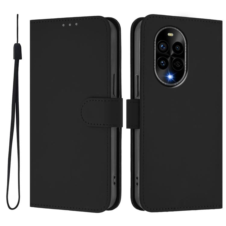 For Huawei Nova 13 Pro Skin Feel Solid Color Leather Phone Case with Lanyard