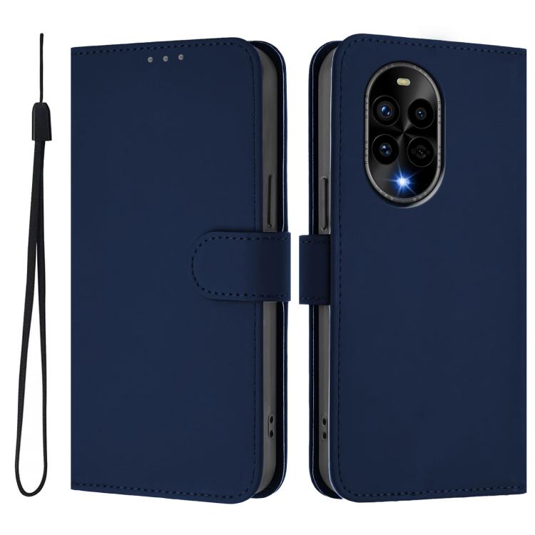 For Huawei Nova 13 Pro Skin Feel Solid Color Leather Phone Case with Lanyard