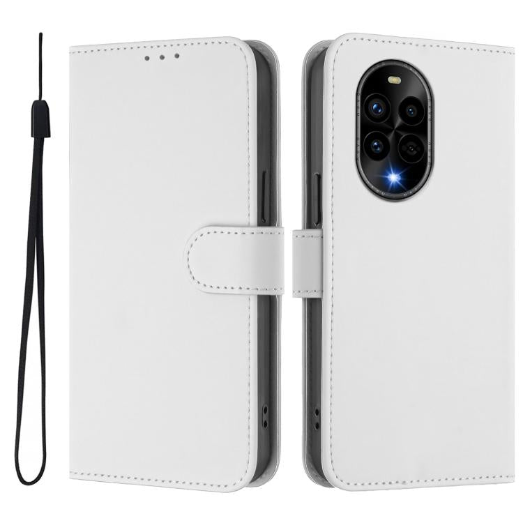 For Huawei Nova 13 Pro Skin Feel Solid Color Leather Phone Case with Lanyard