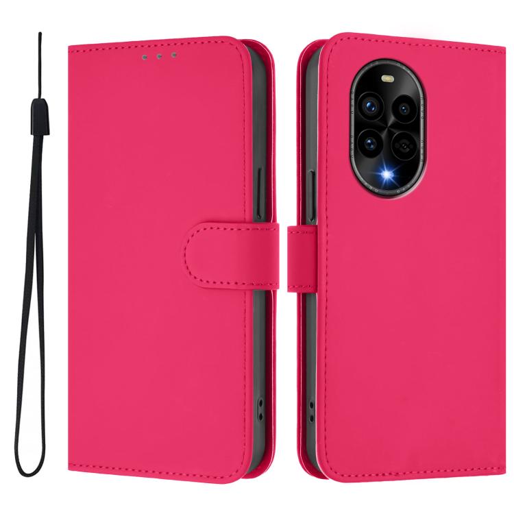 For Huawei Nova 13 Pro Skin Feel Solid Color Leather Phone Case with Lanyard
