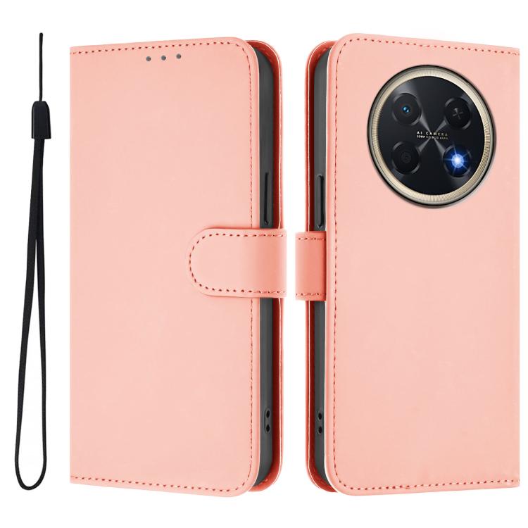 For Huawei Pura 90 Pro Max 5G Skin Feel Solid Color Leather Phone Case with Lanyard