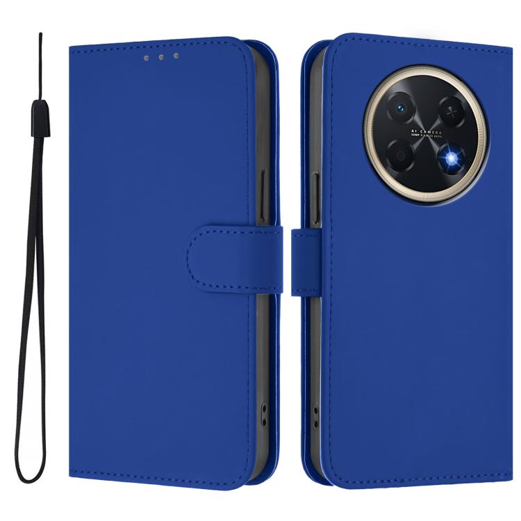 For Huawei Pura 90 Pro Max 5G Skin Feel Solid Color Leather Phone Case with Lanyard