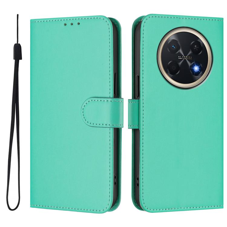 For Huawei Pura 90 Pro Max 5G Skin Feel Solid Color Leather Phone Case with Lanyard