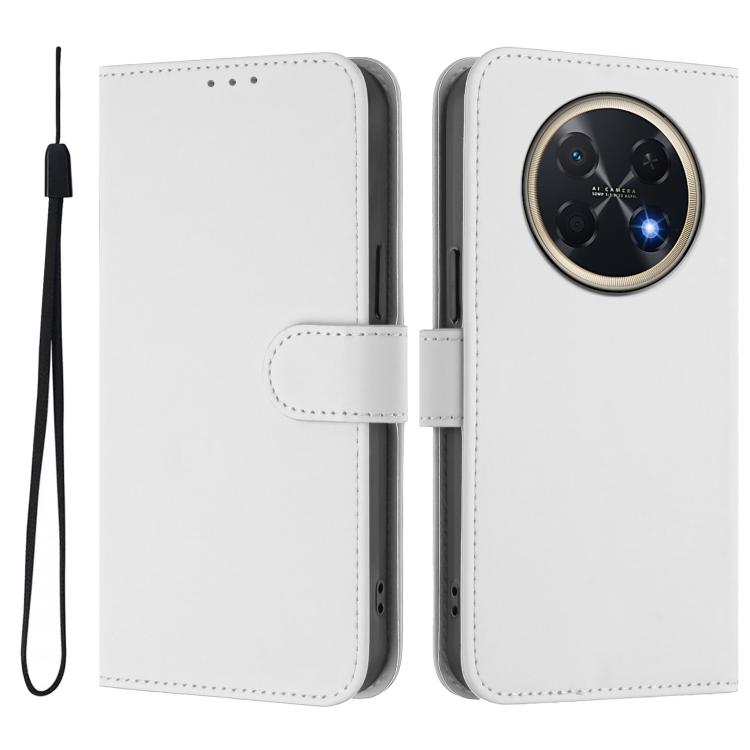 For Huawei Pura 90 Pro Max 5G Skin Feel Solid Color Leather Phone Case with Lanyard