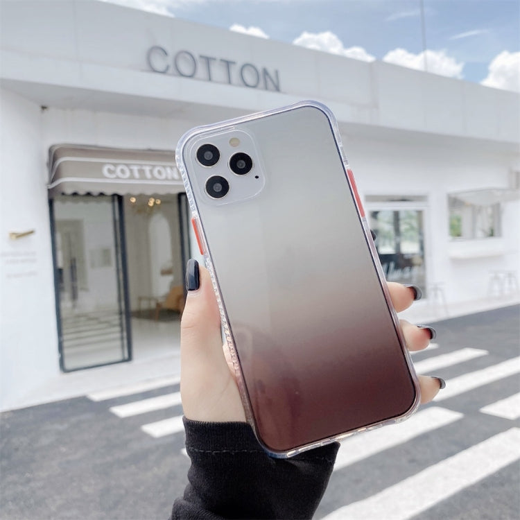 For iPhone 12 / 12 Pro Gradient Shockproof TPU + Acrylic Protective Case with Detachable Buttons