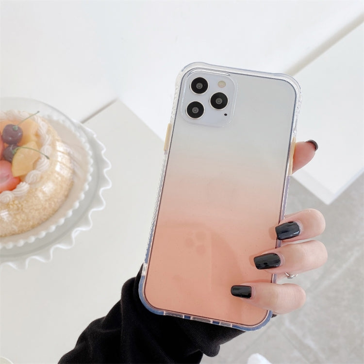 For iPhone 12 mini Gradient Shockproof TPU + Acrylic Protective Case with Detachable Buttons