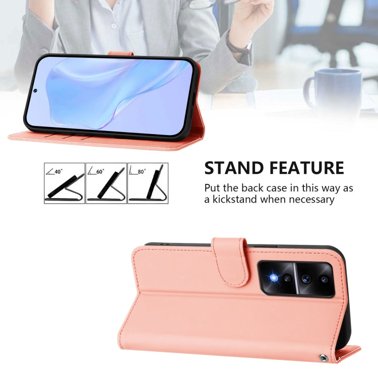 For Honor 80 GT Skin Feel Solid Color Leather Phone Case with Lanyard
