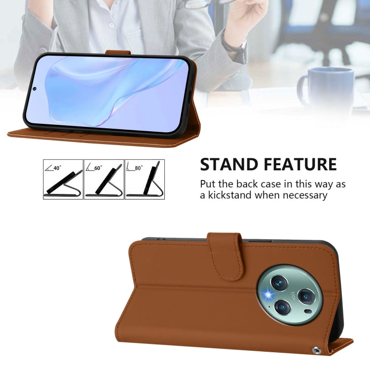 For Honor Magic5 Pro Skin Feel Solid Color Leather Phone Case with Lanyard