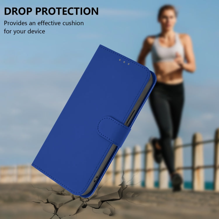 For Honor X9b / Magic6 Lite 5G Skin Feel Solid Color Leather Phone Case with Lanyard