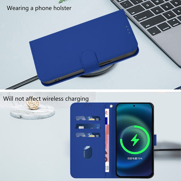For Honor X40i Skin Feel Solid Color Leather Phone Case with Lanyard