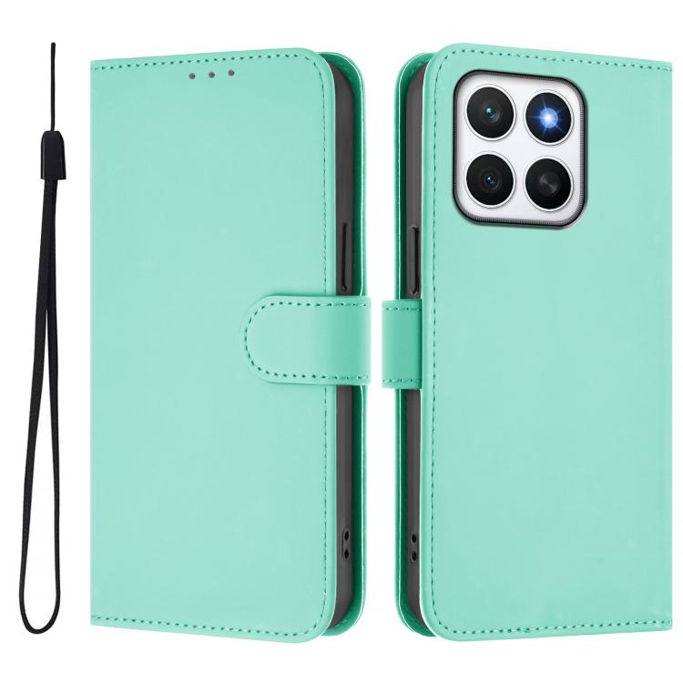 For Honor X8c 4G Global Skin Feel Solid Color Leather Phone Case with Lanyard