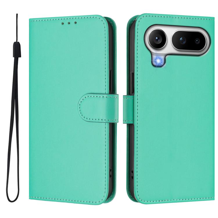 For Honor Magic8 Pro Air 5G Skin Feel Solid Color Leather Phone Case with Lanyard