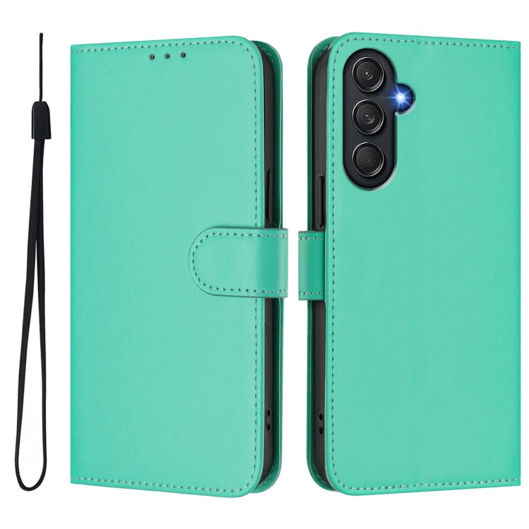For Samsung Galaxy M55 5G / C55 5G Skin Feel Solid Color Leather Phone Case with Lanyard