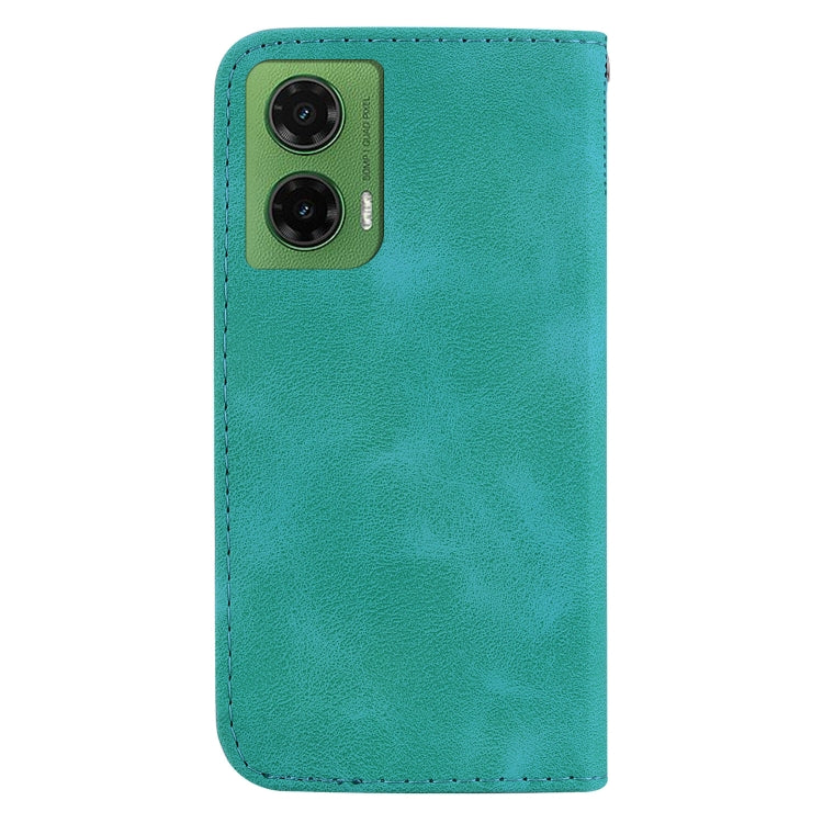 For Motorola Moto G35 Seven-shaped Embossed Leather Phone Case
