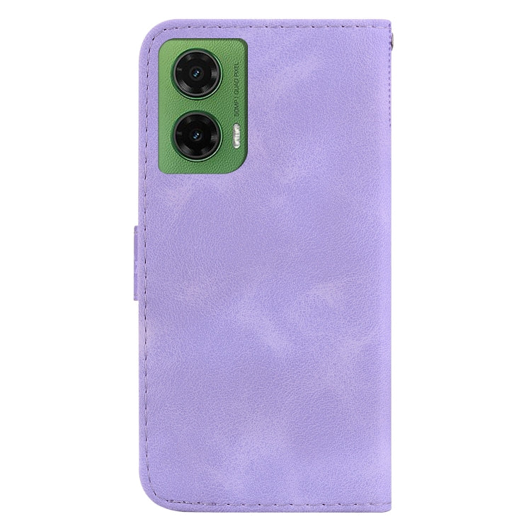For Motorola Moto G35 Seven-shaped Embossed Leather Phone Case