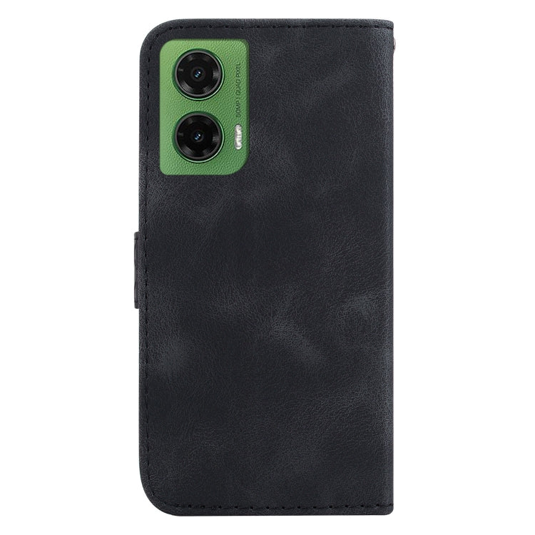 For Motorola Moto G35 Seven-shaped Embossed Leather Phone Case
