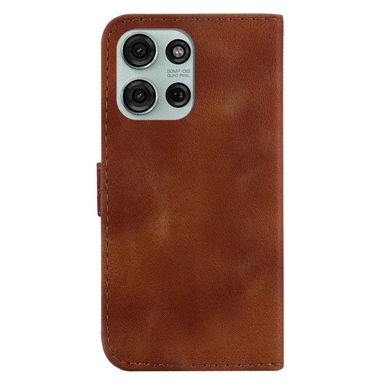 For Motorola Moto G75 5G Seven-shaped Embossed Leather Phone Case