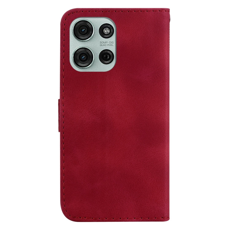 For Motorola Moto G75 5G Seven-shaped Embossed Leather Phone Case