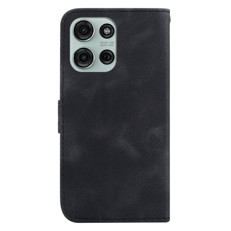 For Motorola Moto G75 5G Seven-shaped Embossed Leather Phone Case
