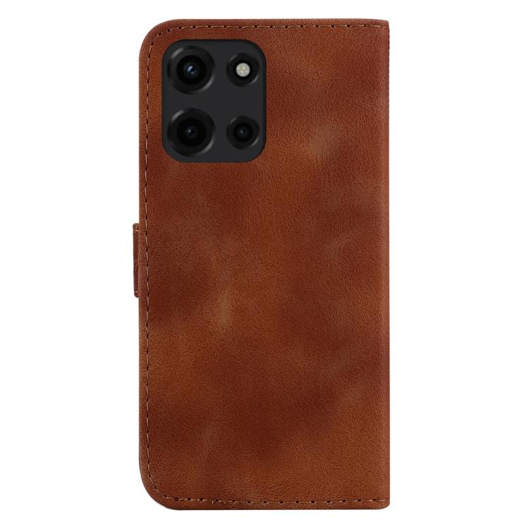 For Motorola Moto G 5G 2025 Seven-shaped Embossed Leather Phone Case
