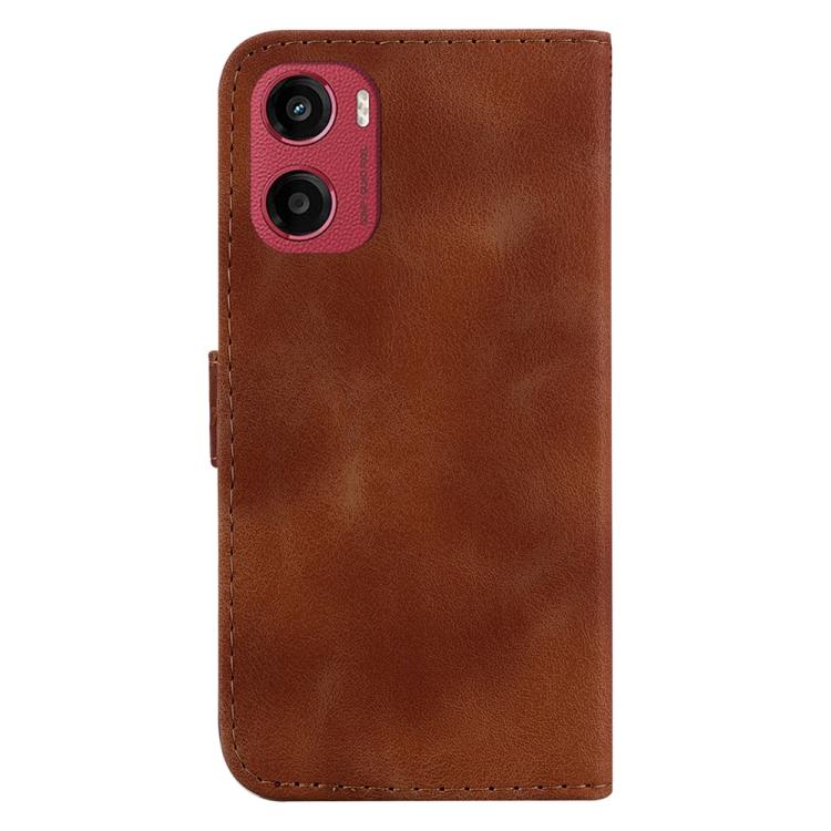 For Motorola Moto G05 / E15 Seven-shaped Embossed Leather Phone Case