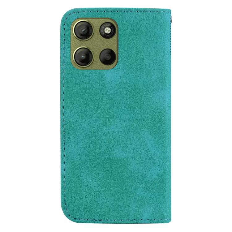 For Motorola Moto G15 Seven-shaped Embossed Leather Phone Case