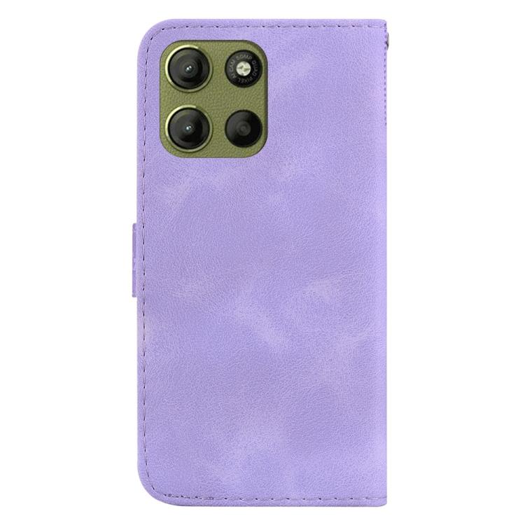 For Motorola Moto G15 Seven-shaped Embossed Leather Phone Case