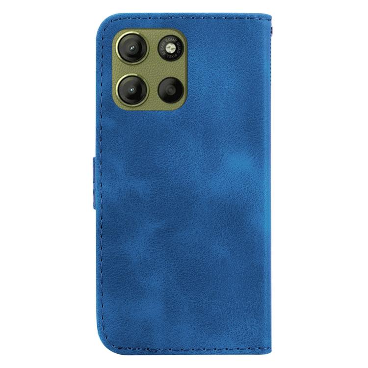 For Motorola Moto G15 Seven-shaped Embossed Leather Phone Case