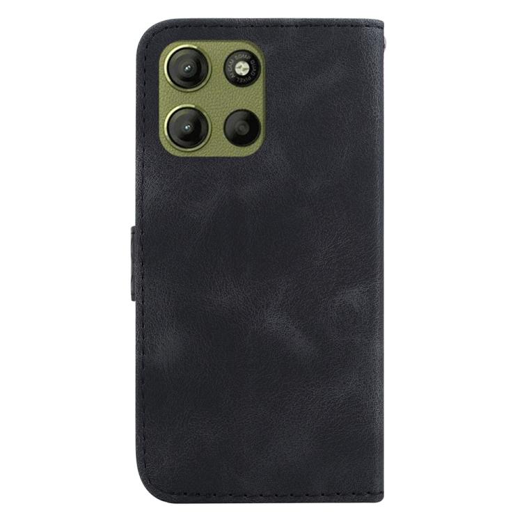 For Motorola Moto G15 Seven-shaped Embossed Leather Phone Case